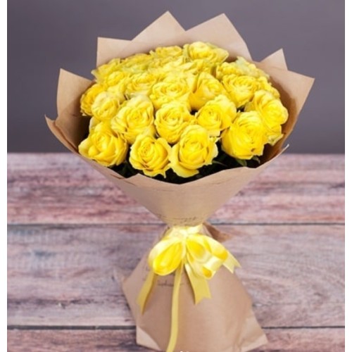 Купить на заказ Букет из 11 желтых роз с доставкой в Шахтинске