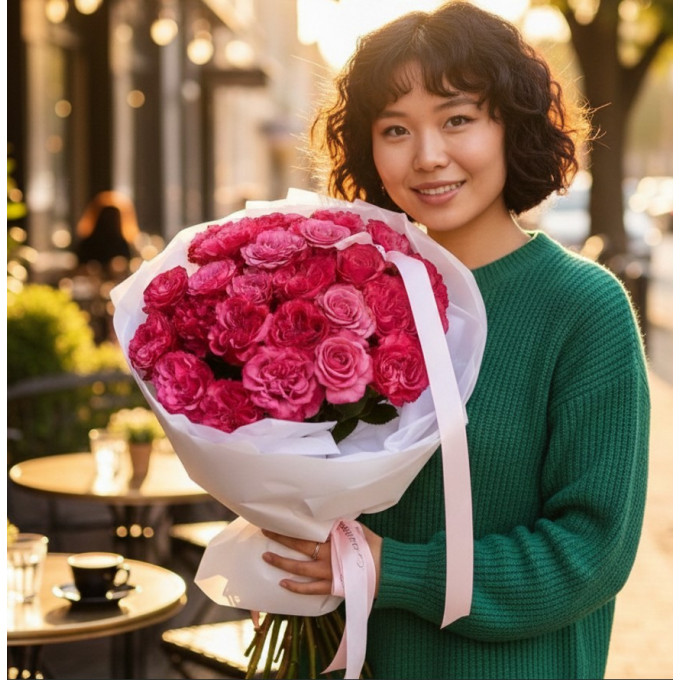 Букет из пионовидных роз Букет из пионовидных роз